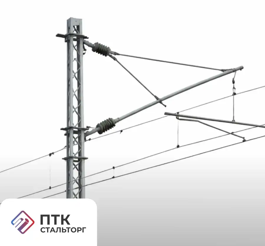 Опора освещения контактной сети TП-2000-9,0/11,0-01-ц трубчатая прямостоечная